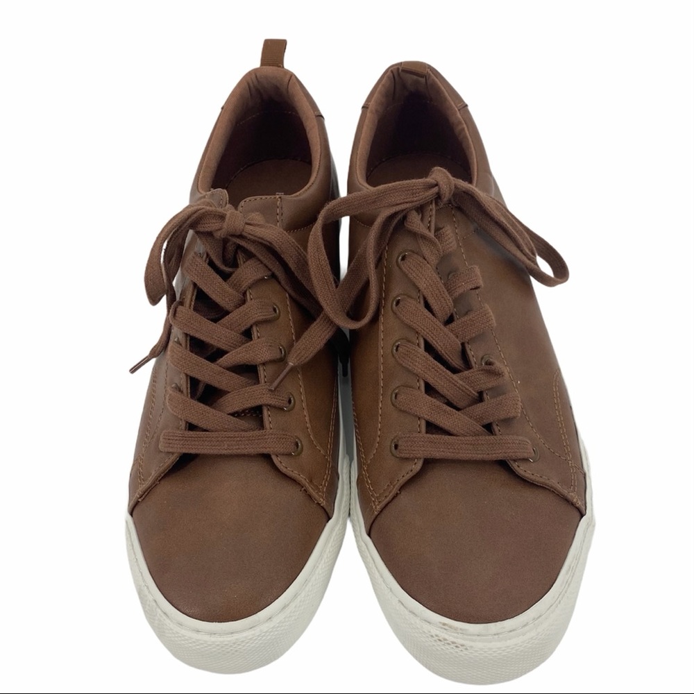 Banana Republic Cognac Leather Tennis Shoes